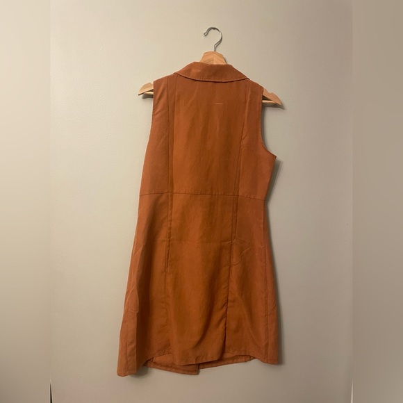 Vintage long vest/dress, dusty orange, great condition, size S - Picture 2 of 2